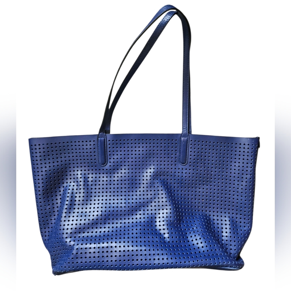 Marc By Marc Jacobe Blue Leather Metropolitote Perforated Tote Bag - Picture 4 of 11